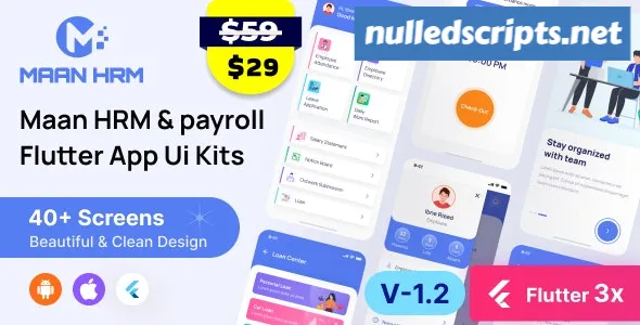 Nulled Scripts - Maan HRM Flutter App UI Kit (Android & iOS) v1.3